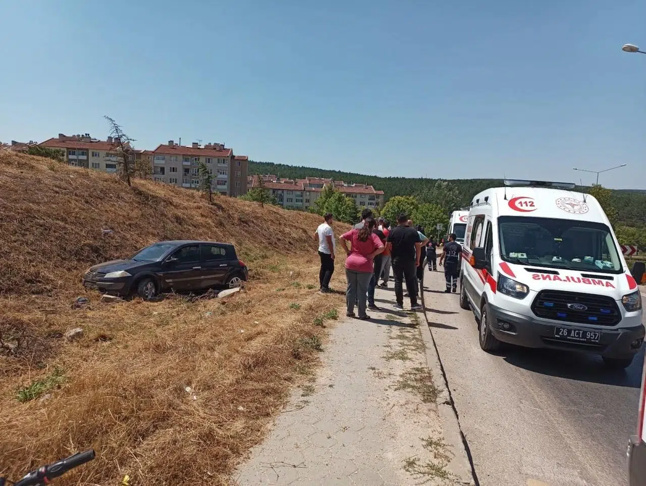 Eskişehir'de Kaldırımdaki Yayaya Çarpan Sürücü