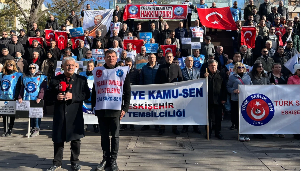 Eskişehir'de Kamu Çalışanlarından Maaş Zamlarına Tepki