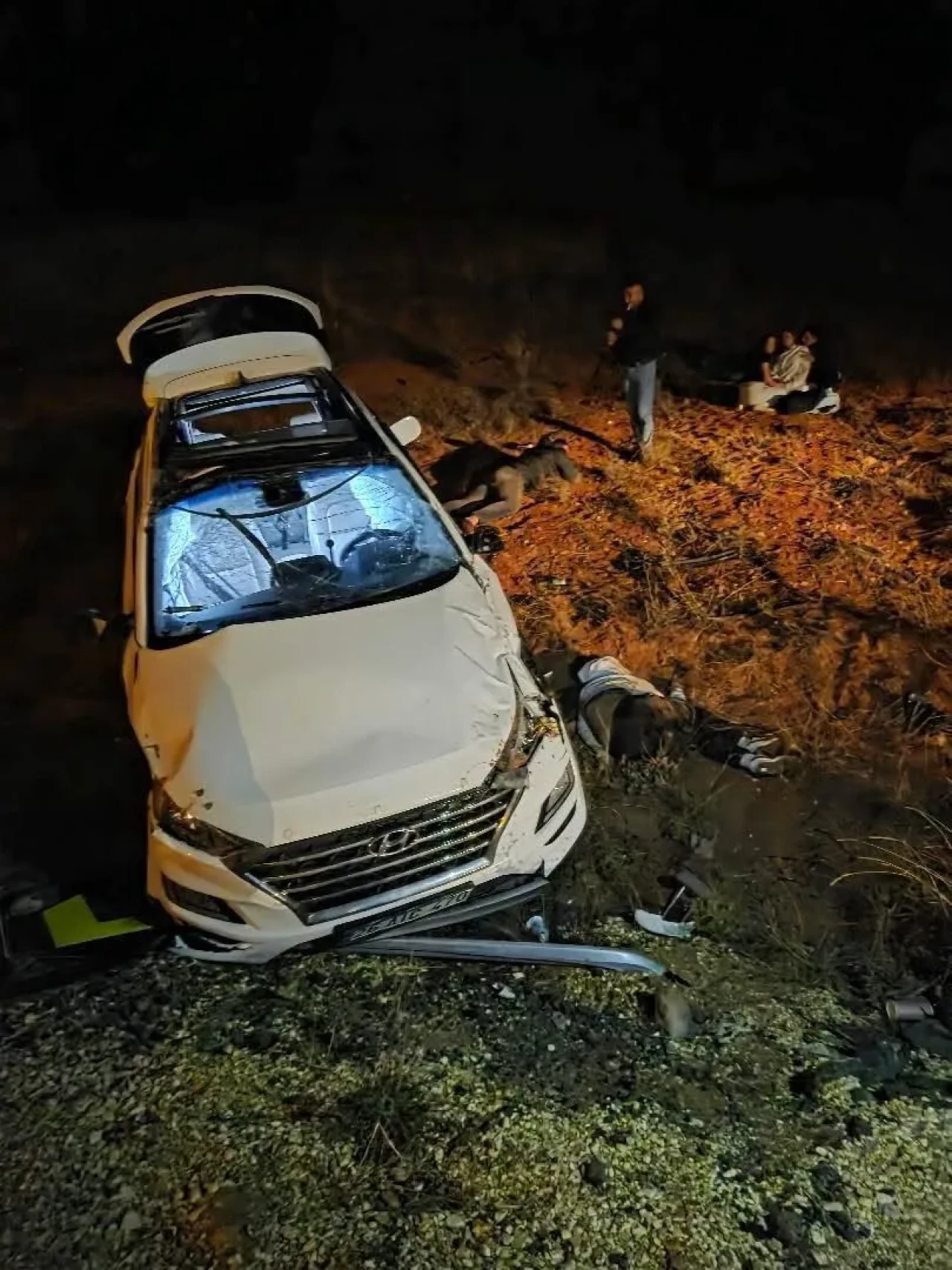 Eskişehir Kızılınler yolunda takla atan otomobilde 1 ölü, 4 yaralı