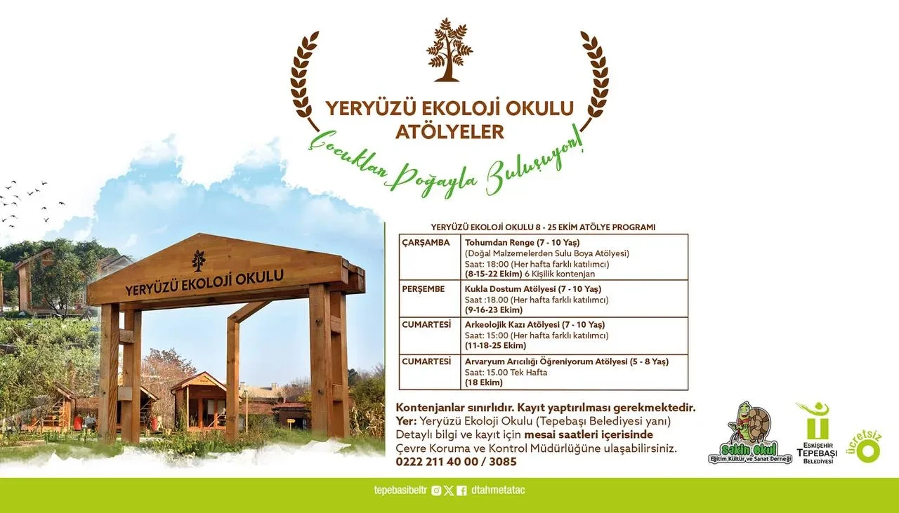 Tepebaşı’nda Yeryüzü Ekoloji Okulu’nda Ekim Atölyeleri Başlıyor