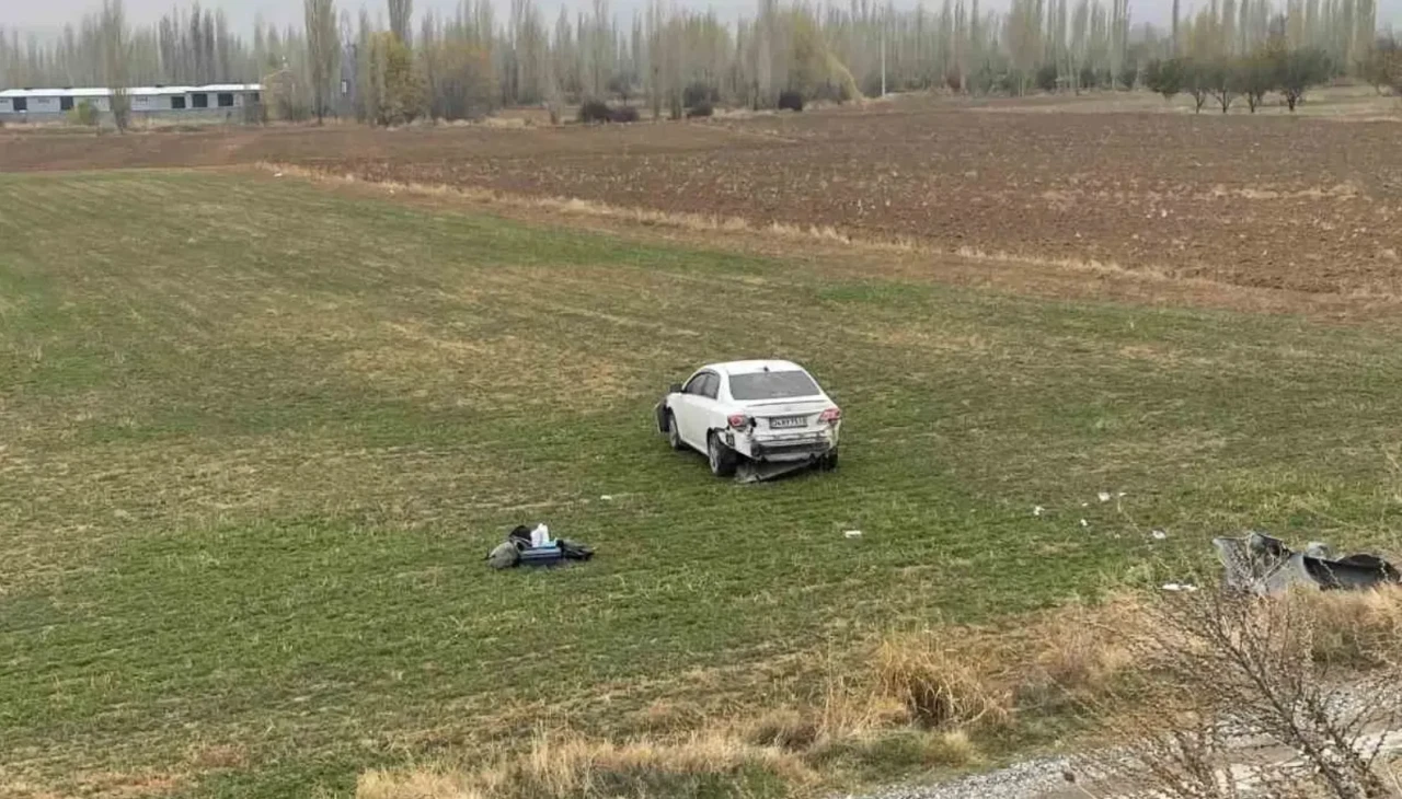 Afyonkarahisar'da Şarampole Giren Otomobil Sürücüsü Yaralandı