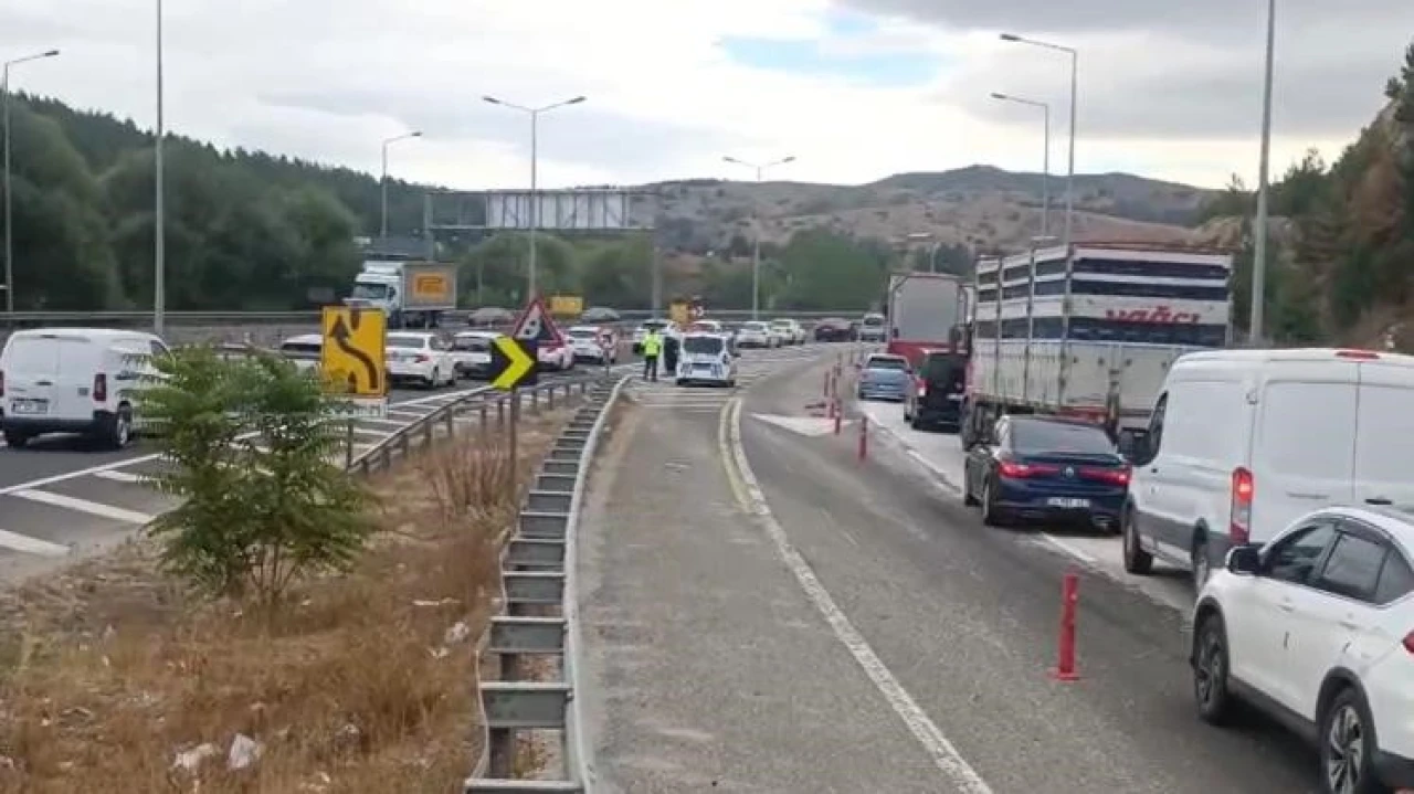 Bilecik-Eskişehir karayolunda yol çalışması başladı, trafik tek şeride düşürüldü