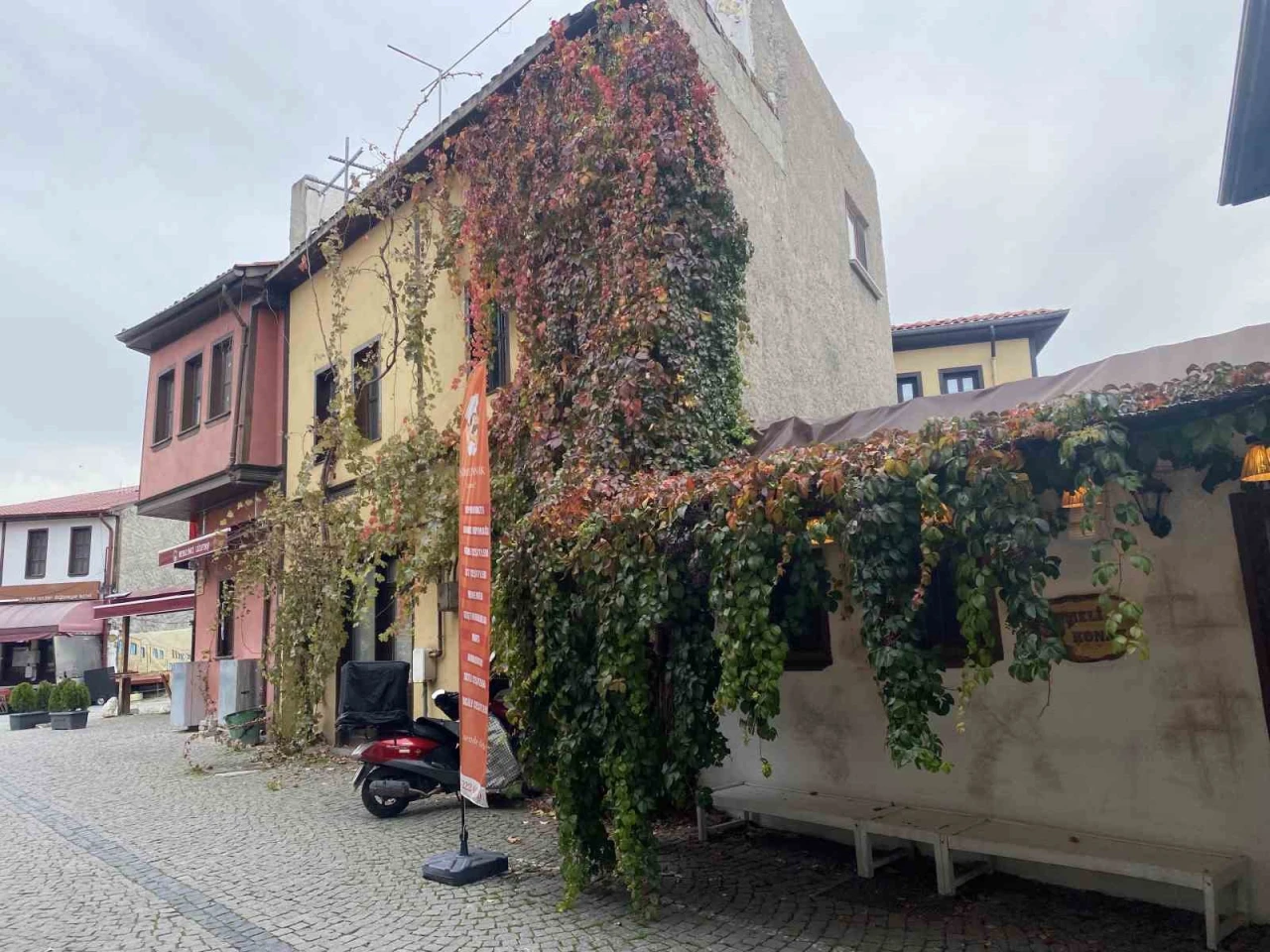 Odunpazarı’nda Sonbahar Büyüsü: Bitkilerle Kaplanan Tarihi Ev Görenleri Hayran Bıraktı