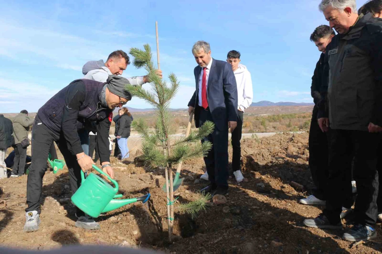 Kütahya’da 100. Yıl Eğitim Ormanı’nda Öğretmenler Günü için fidanlar toprakla buluştu