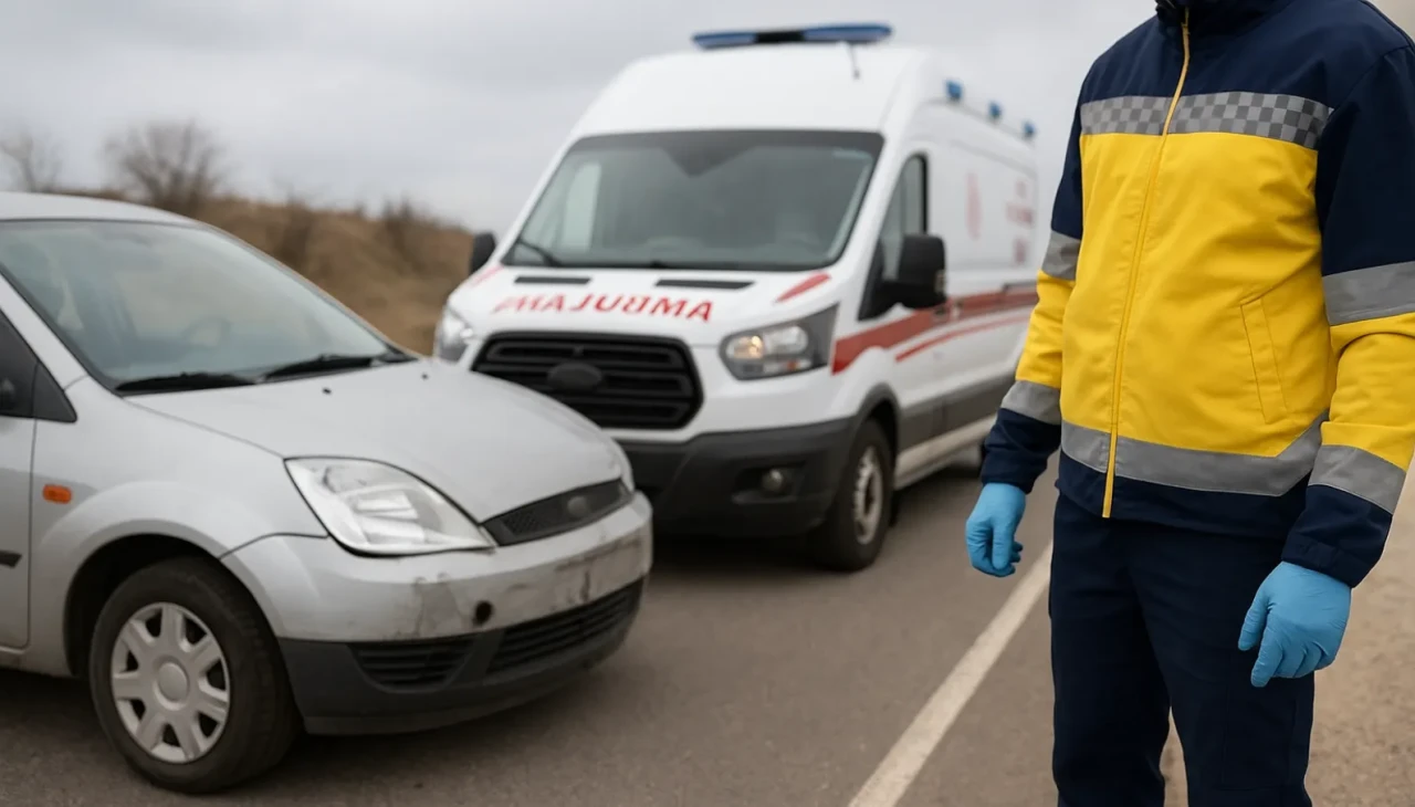 Kazada Yaralanan Sürücü Sağlık Görevlisini Darp Etti