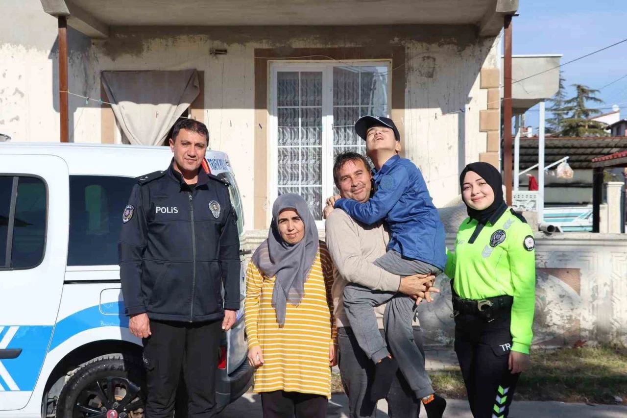 Polis ekipleri Ercan’ın hayalini gerçekleştirdi