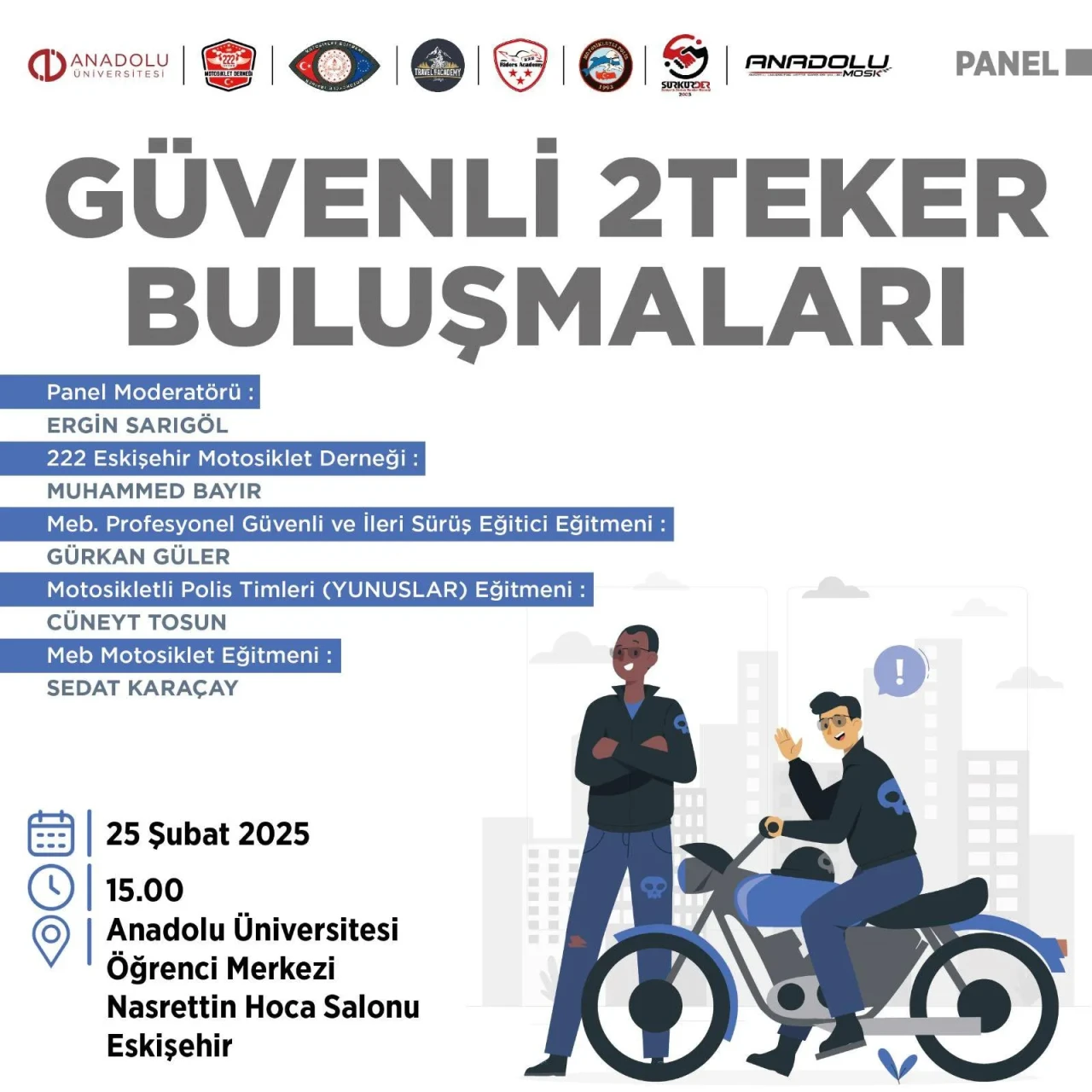 “Güvenli 2 Teker Buluşmaları” Eskişehir’de Gerçekleşecek