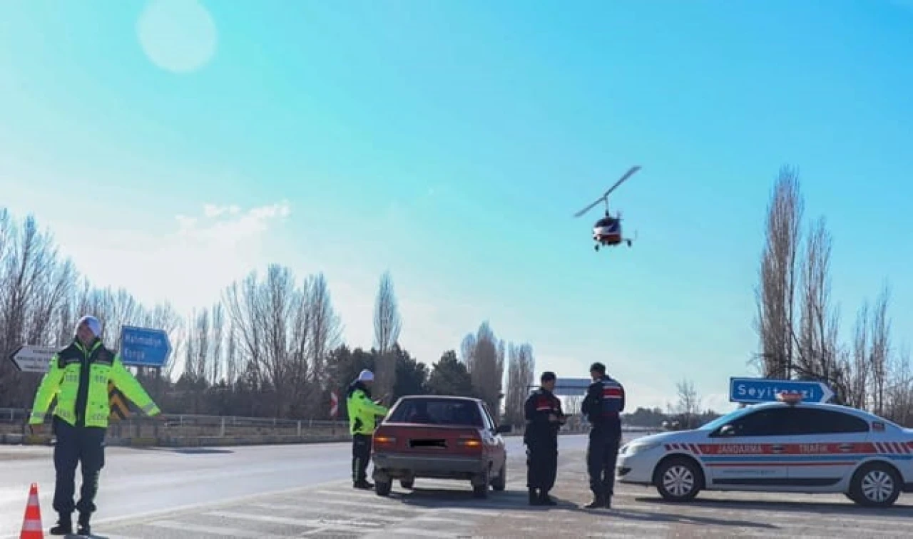 Eskişehir'de Havadan Trafik Denetiminde Kusurlu Sürücülere Cezai İşlem!