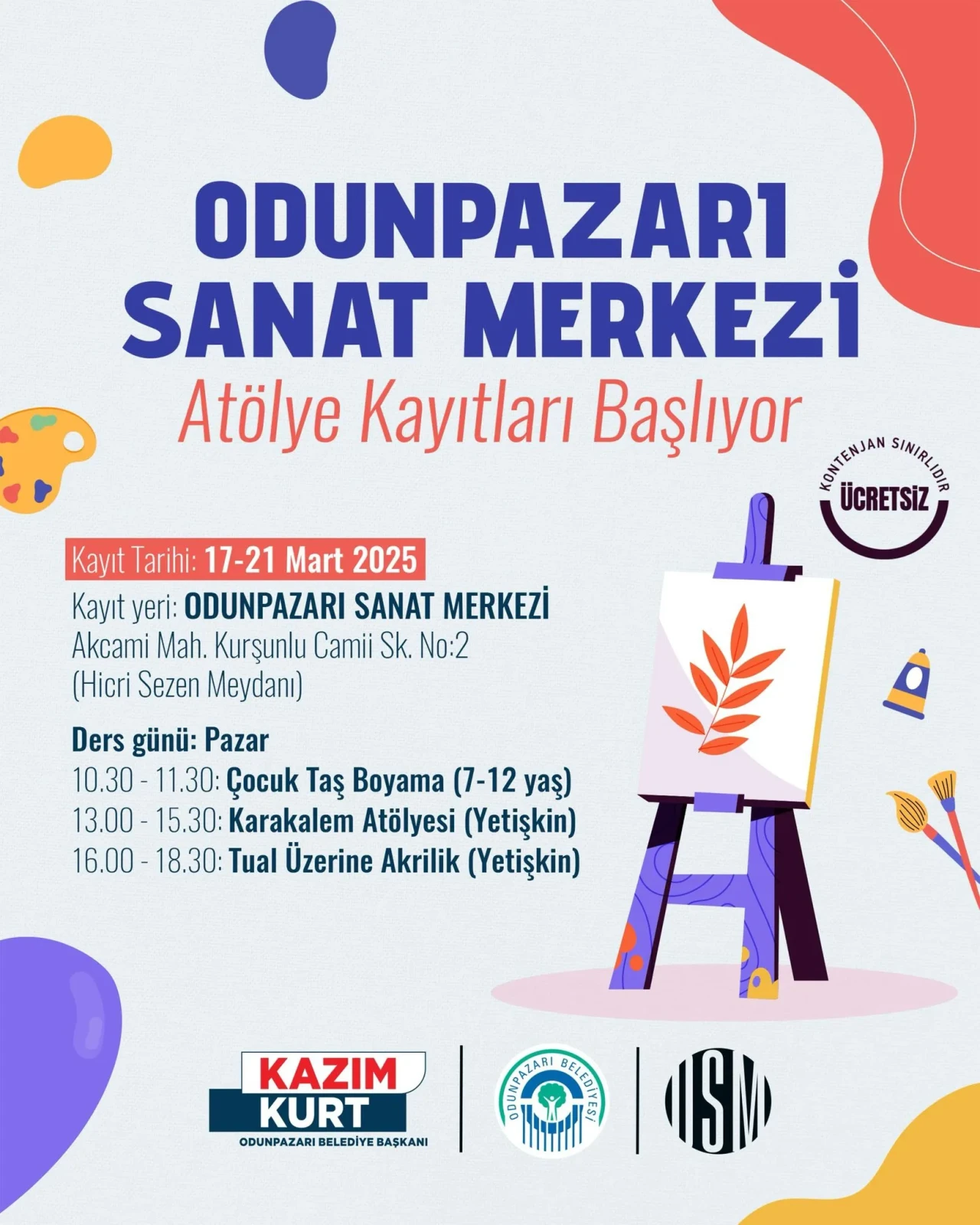 Odunpazarı Belediyesi Sanat Merkezinin Atölye Kayıtları Başladı