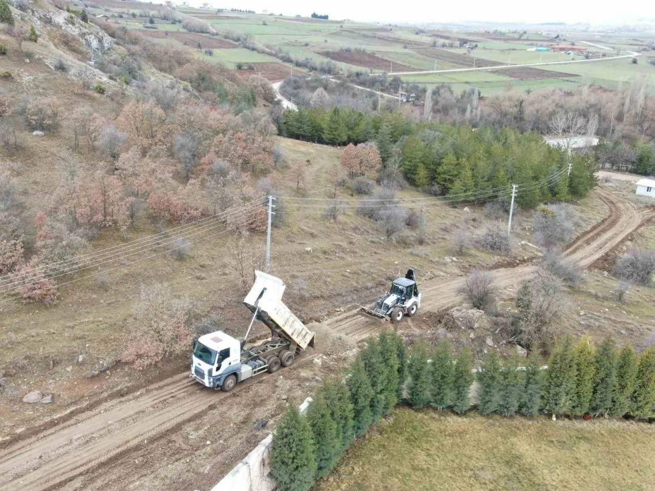 İnönü'de Yol İyileştirme Çalışmaları Başladı