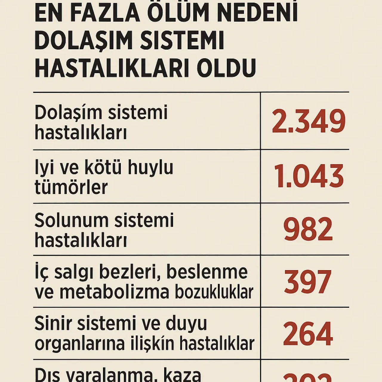 Eskişehir’de En Çok Hangi Hastalık Öldürüyor? TÜİK Açıkladı
