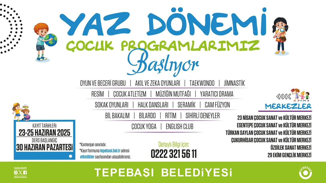Tepebaşı Belediyesi’nden Yaz Tatiline Renk Katacak Ücretsiz Kurslar