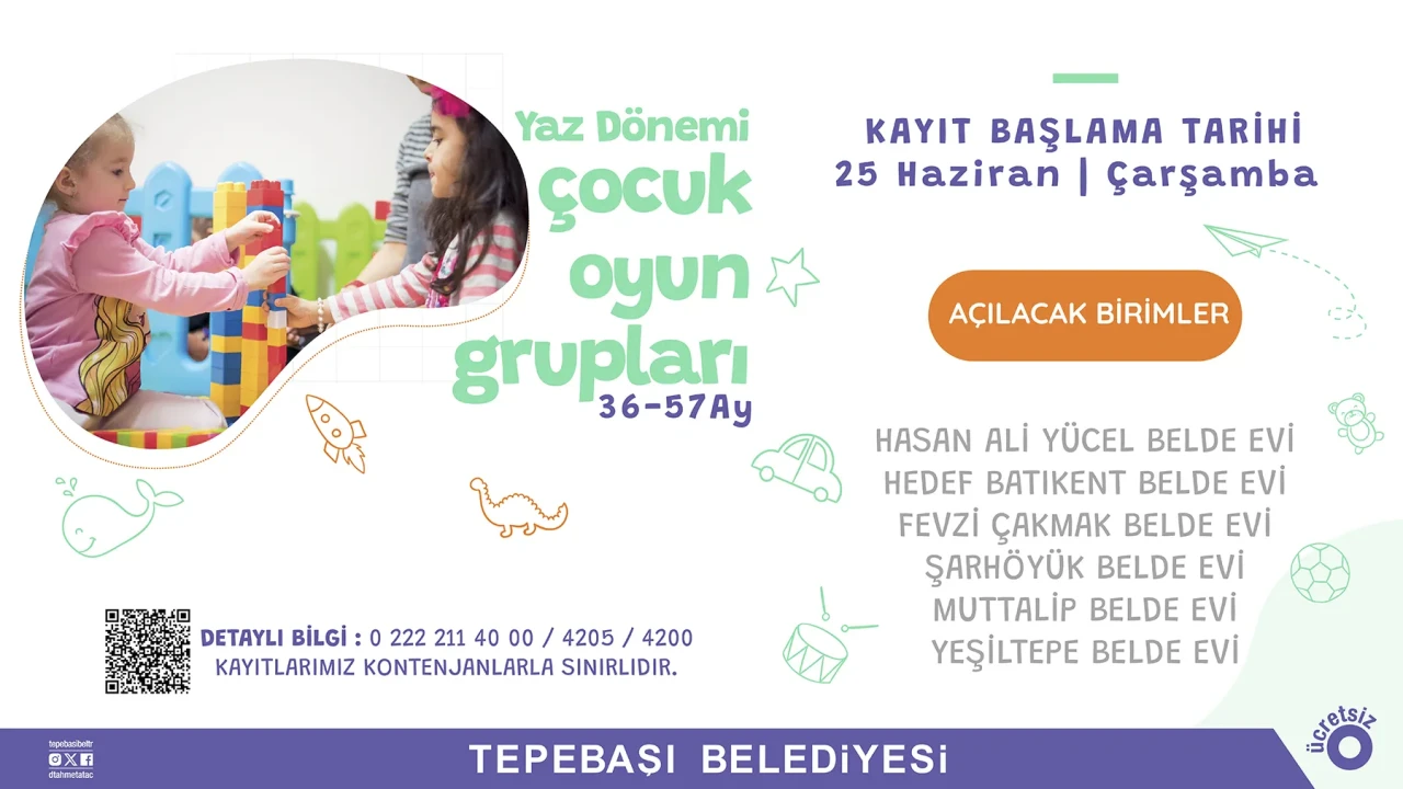 Tepebaşı Belediyesi Belde Evleri’nde Oyun Grubu Kayıtları Başlıyor