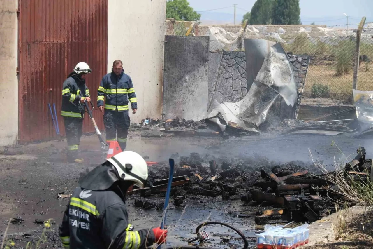 Eskişehir'de süt fabrikasında yangın: 1 yaralı