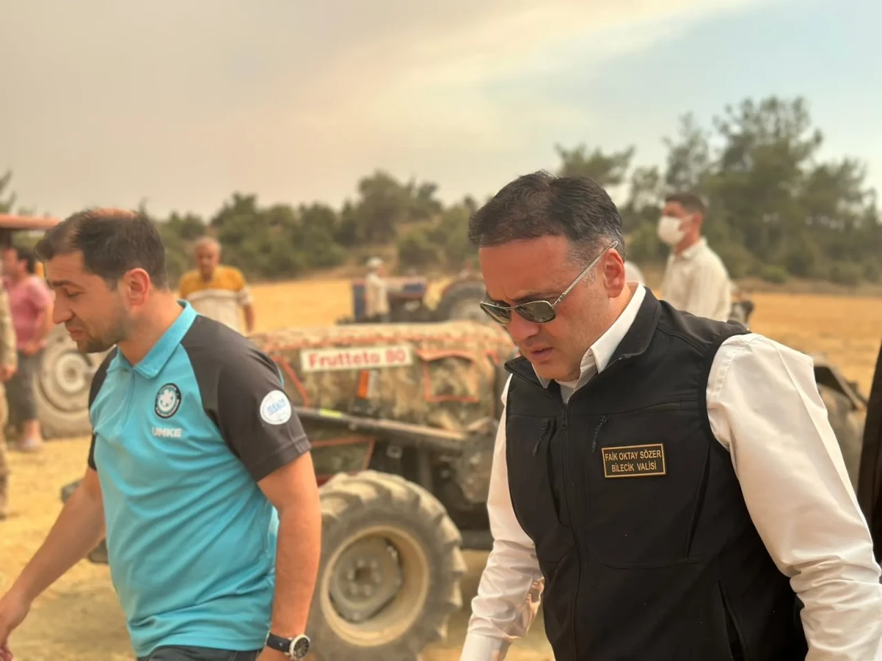Vali Faik Oktay Sözer, Osmaneli’deki Yangın Bölgesinde