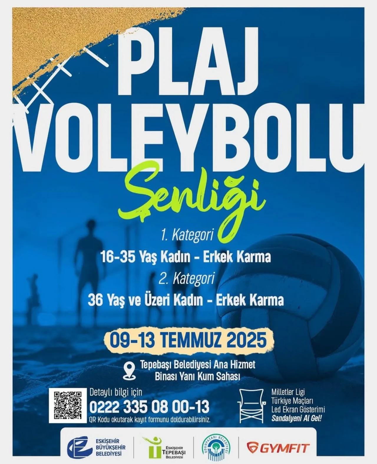Eskişehir’de Yaz Sporuna Davet: Hem Voleybol Hem Milli Maç Keyfi