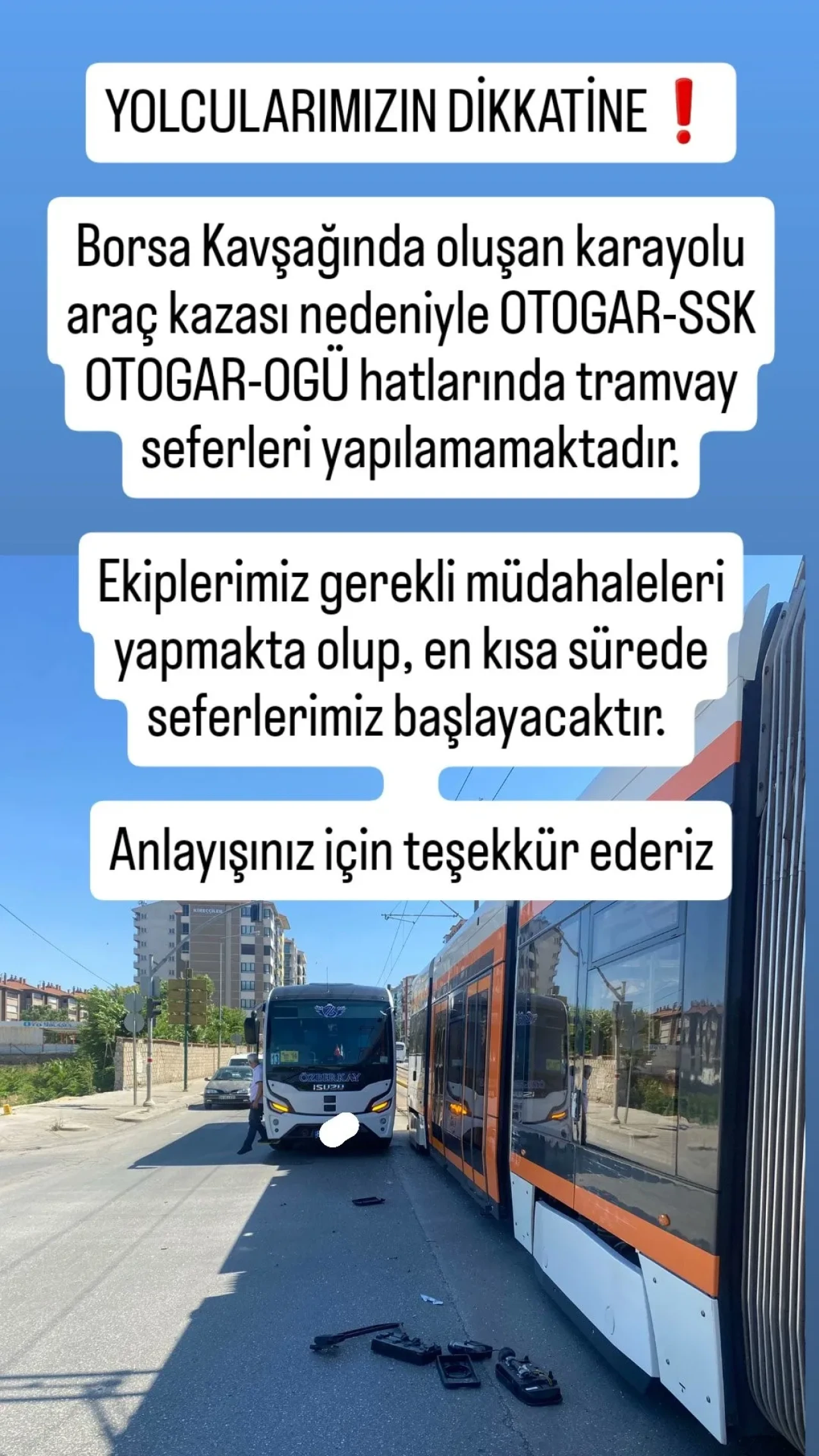 Tramvay Seferleri Normalleşti