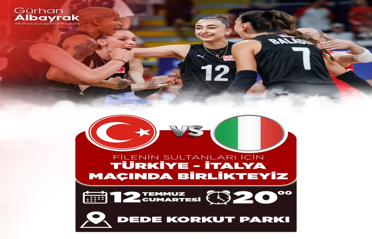 A Milli Kadın Voleybol Takımının Maçı Eskişehir’de Dev Ekranda İzlenecek