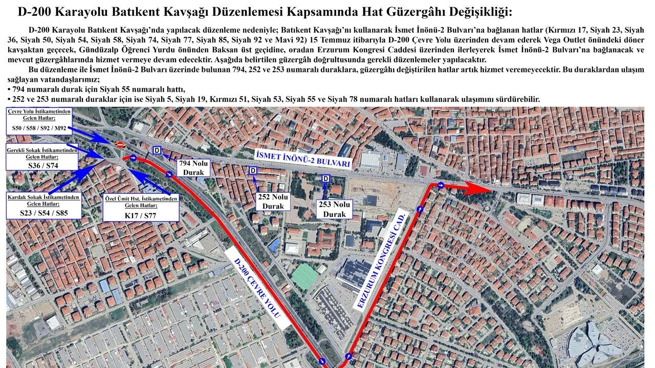 Tepebaşı Kavşağı 1 Ay Süreyle Kapatılıyor