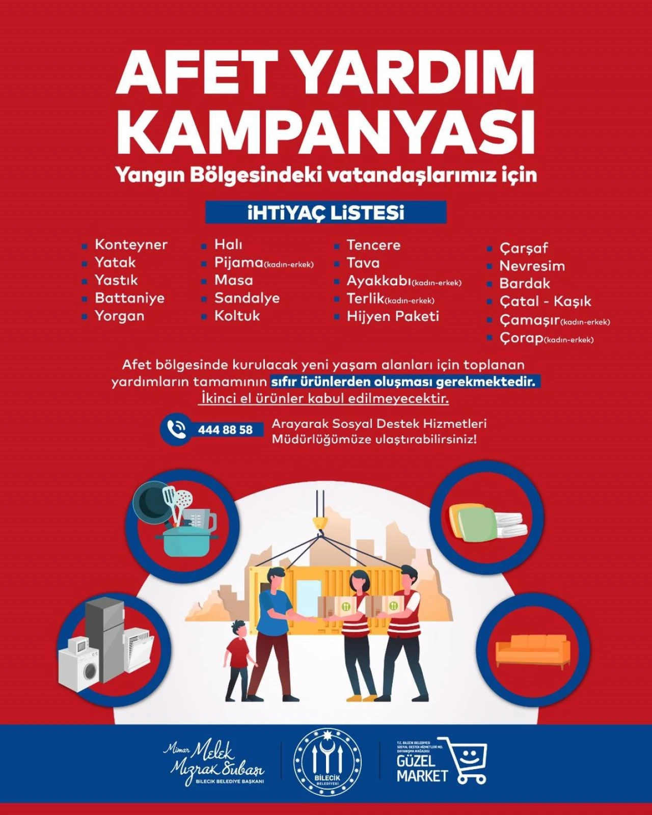 Bilecik’te Yangınzedeler İçin Yardım Seferberliği Başladı