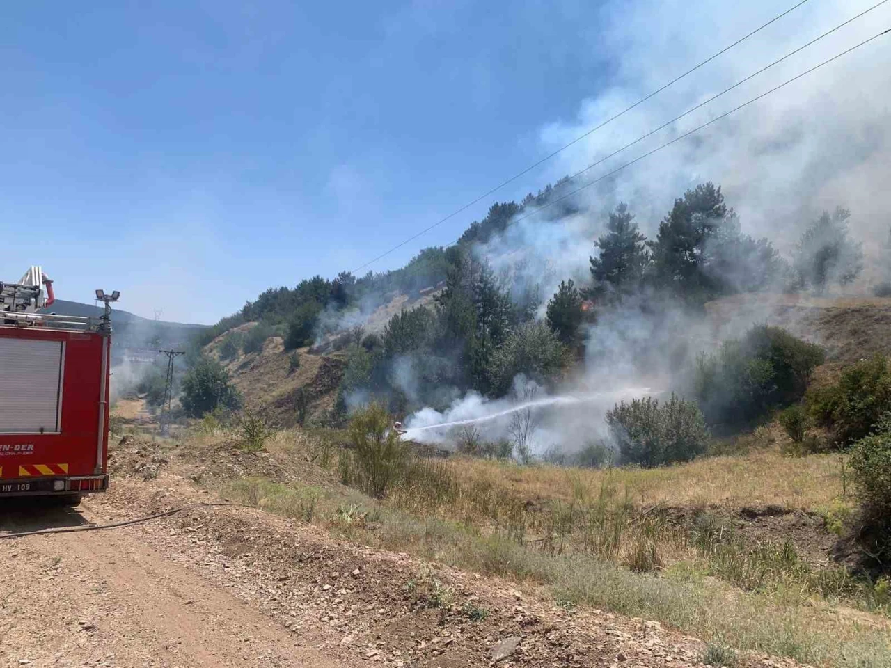 Kütahya’da Orman Yangını Büyümeden Kontrol Altına Alındı