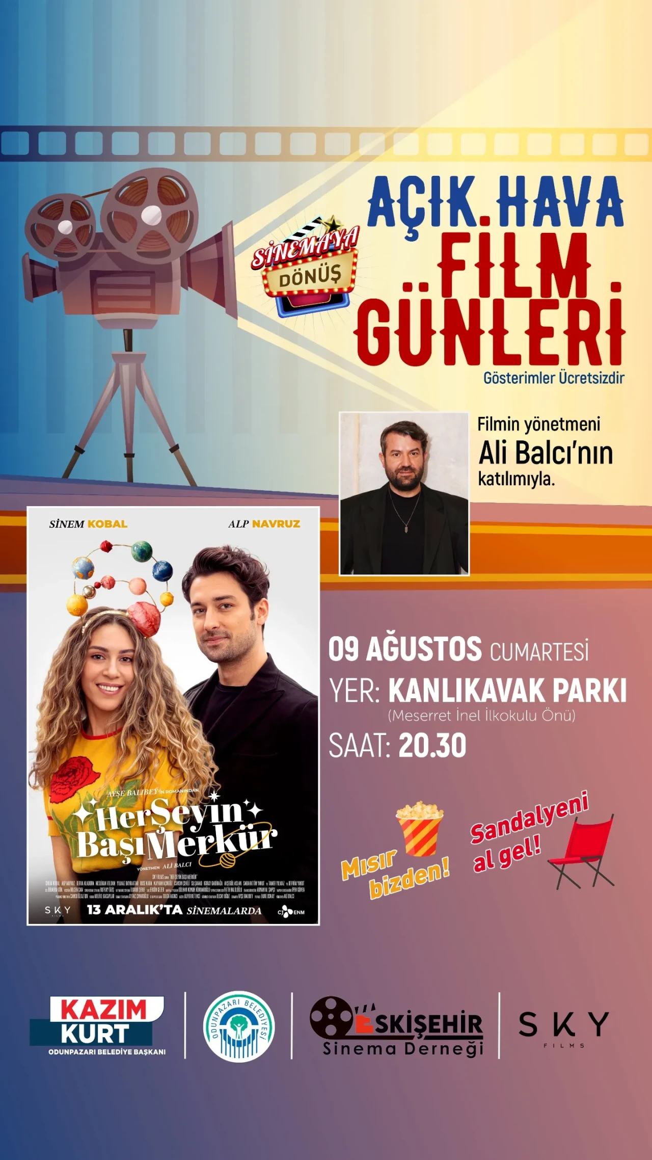 Odunpazarı’nda Açık Hava Film Keyfi Sürüyor