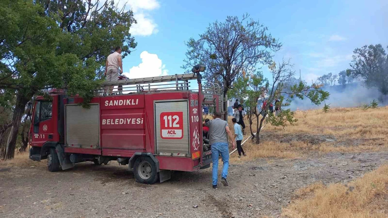 Afyonkarahisar’da Ot Yangını Paniğe Neden Oldu