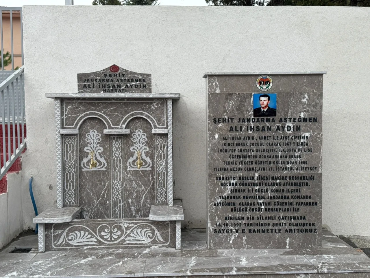 İnönü’de Şehit Ali İhsan Aydın’ın Adı Çeşmede Yaşatılıyor