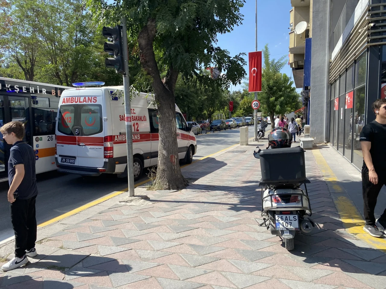 Eskişehir'de Motosiklet Yayaya Çarptı