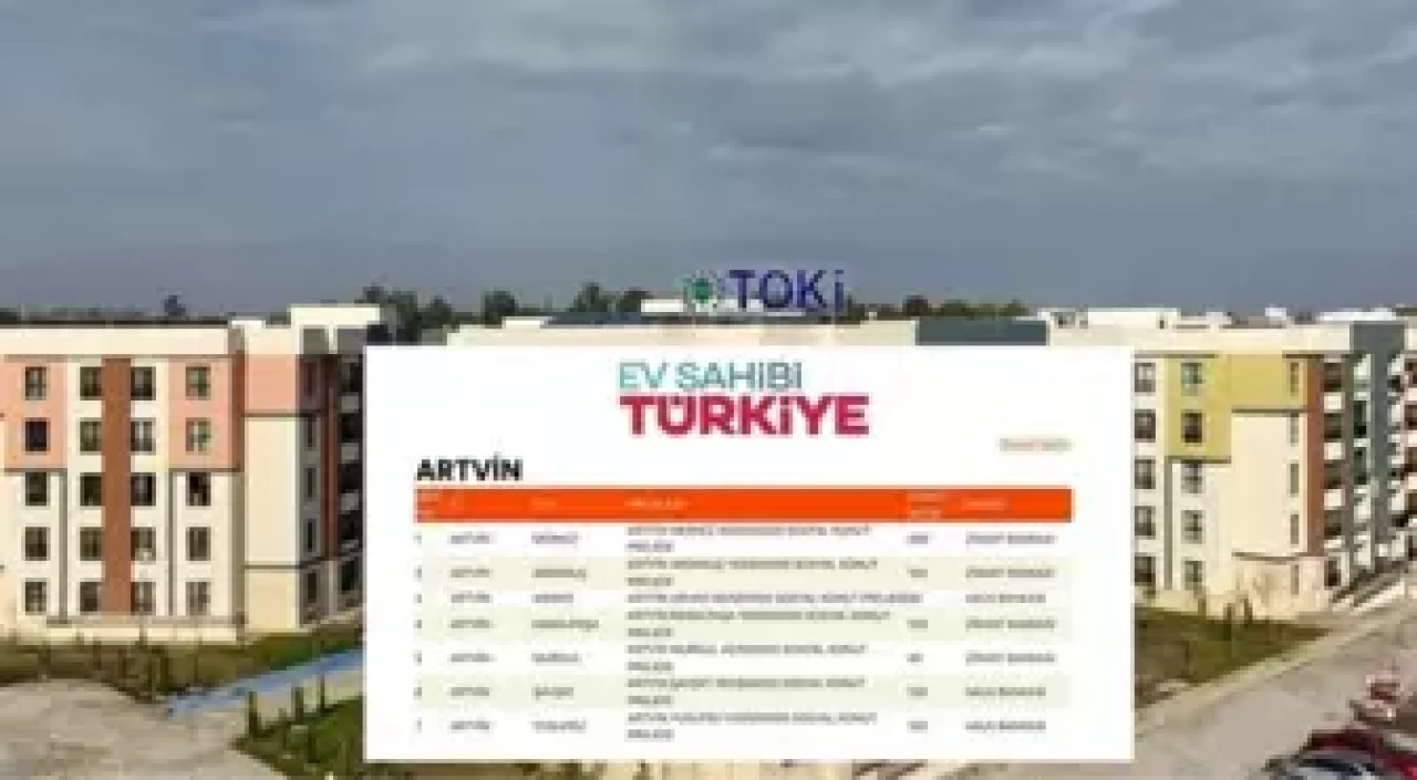 TOKİ Artvin kura çekilişi ne zaman, saat kaçta? TOKİ Artvin konut kurasına katılacaklar listesi!