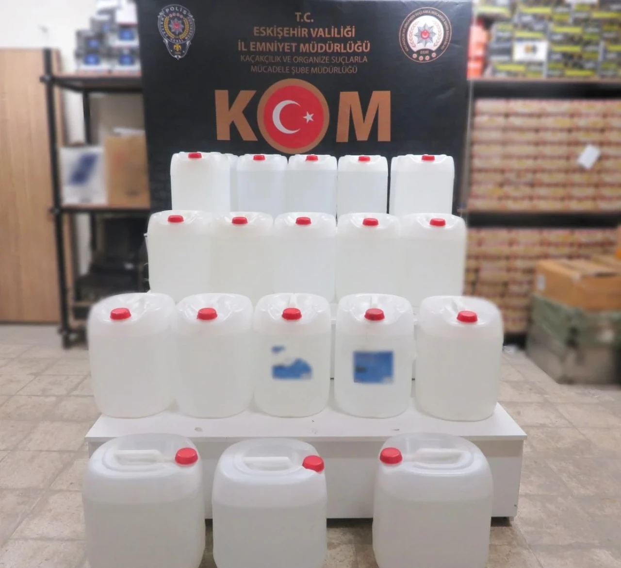 Eskişehir’de Tam 600 Litre Etil Alkol Ele Geçirildi