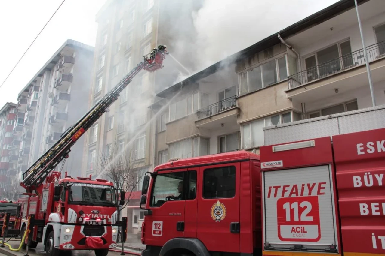 İki Katlı Binada Yangın Paniği