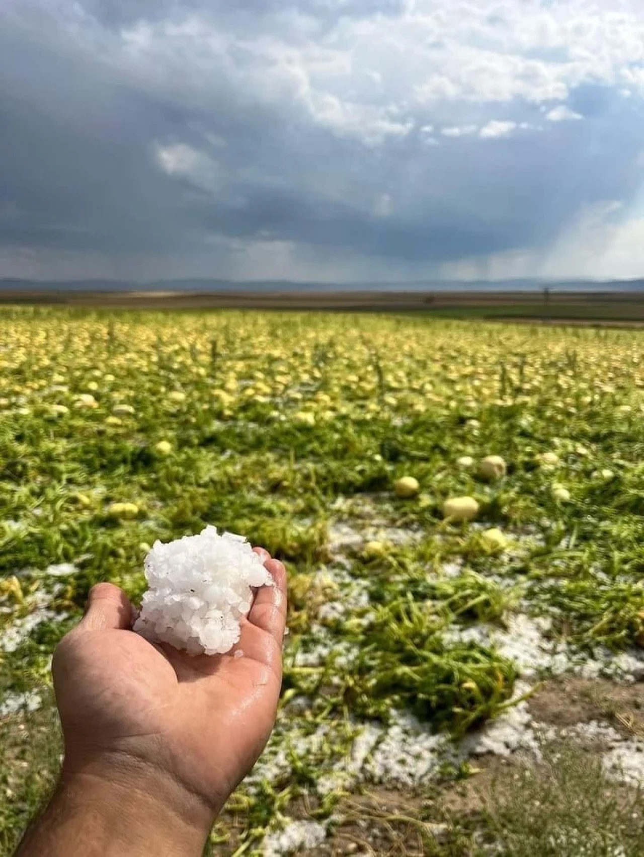 Eskişehir Çifteler'de Dolu Yağışı