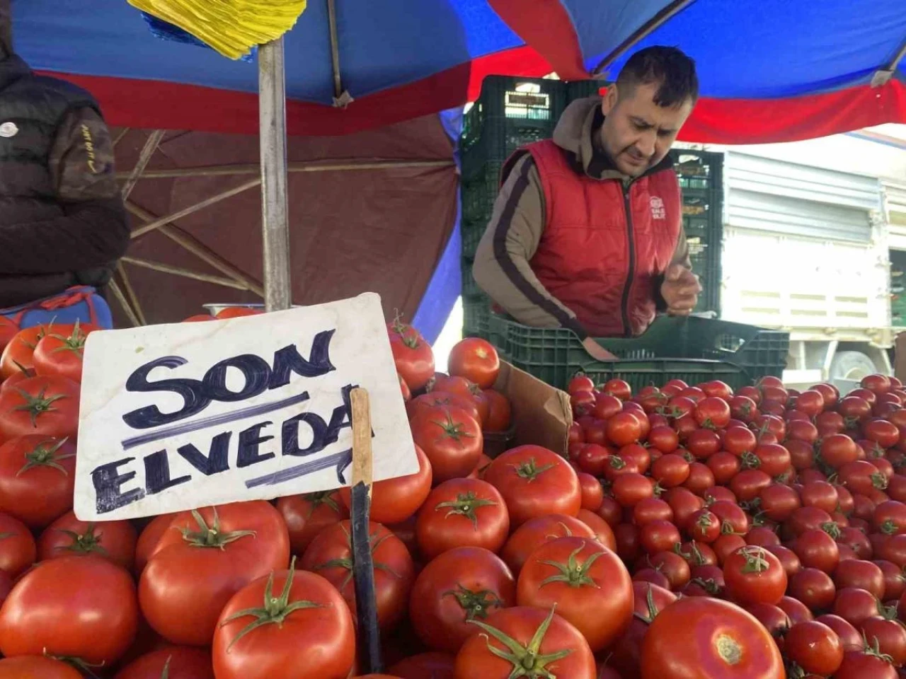 Ucuz ve Lezzetli Bahçe Domateslerine Esnaf ’Son Elveda’ Dedi