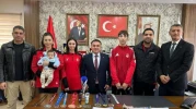 Avrupa derecesi kazanan Bilecikli taekwondocuları İl Müdürü tebrik etti