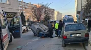 Kütahya’da Trafik Kazası: Takla Atan Otomobilde 2 Kişi Yaralandı