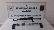 Afyonkarahisar’da durdurulan araçta uzun namlulu silah
