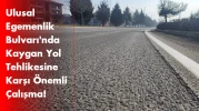 Ulusal Egemenlik Bulvarı'nda Kaygan Yol Tehlikesine Karşı Önemli Çalışma!