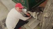 Taksi durağında sahiplendiği köpeğe çocuğu gibi bakıyor