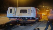 Takla Atan Minibüs Hurdaya Döndü: 1 Yaralı