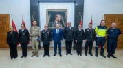 İl Jandarma Komutanı Demir ve jandarma personeli, Vali Aksoy’u ziyaret etti