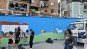 Gökler Beldesi Öğrenci Fırçalarıyla Açık Hava Sanatına Döndü