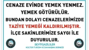 Seyitgazi’de Taziye Yemeği Uygulaması Kaldırıldı