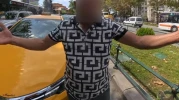 Taksi Şoförü İle Kurye Trafikte Kavga Etti