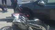 Atatürk Bulvarı’nda motosiklet kazası: 1 yaralı