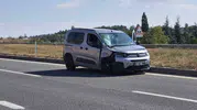 Eskişehir’de tıra arkadan çarpan araçta sürücü yaralandı