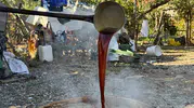 Eskişehir’de üzümler geleneksel yöntemle pekmeze dönüştürülüyor