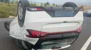 Sivrihisar’da iki otomobil çarpıştı: Biri takla attı