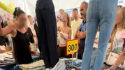 Kot pantolon iadesi pazarda tartışma çıkardı: Zabıta araya girdi