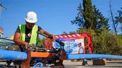 Aydıncık'ta kronikleşen su kesintilerine 2 bin 100 metrelik altyapı müdahalesi